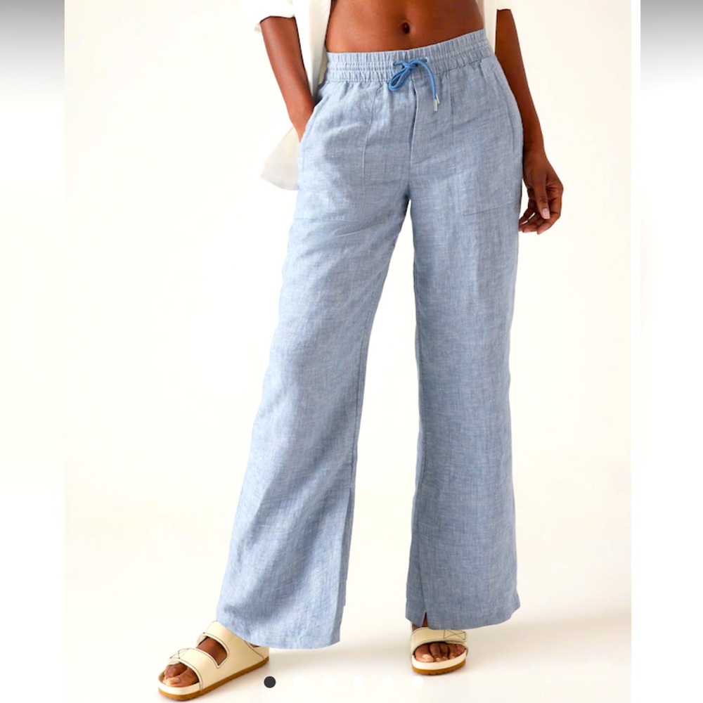 Athleta Linen Wide Leg Pant